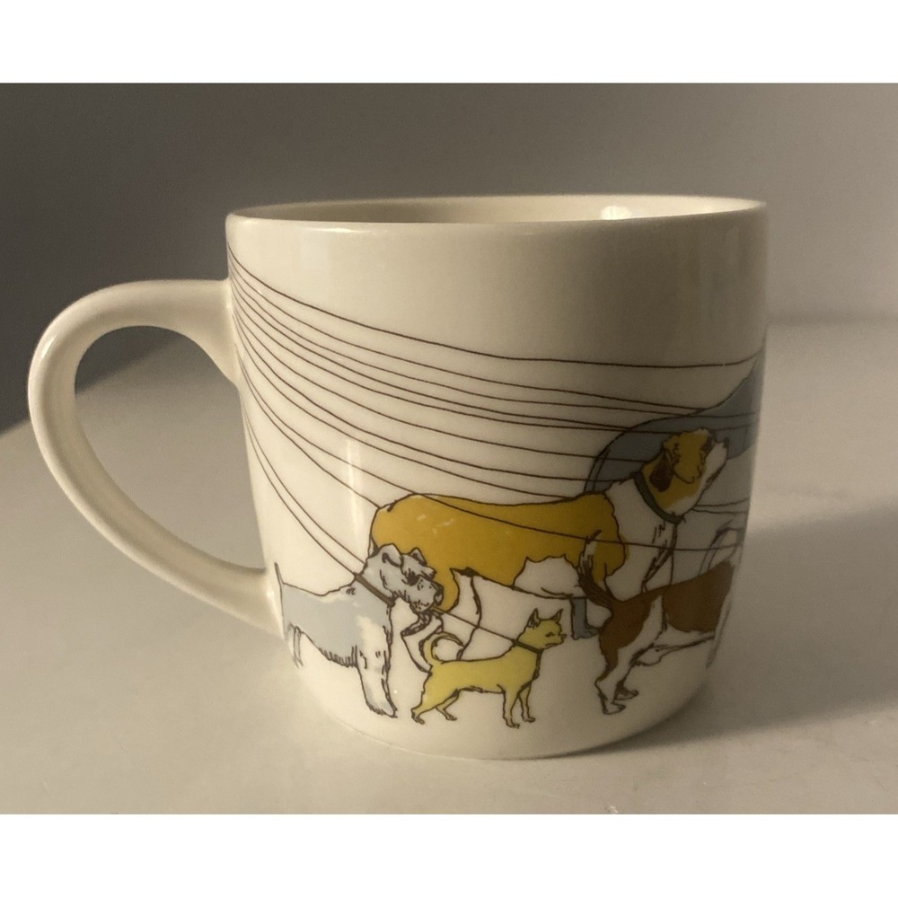 Fishs Eddy "Dog Walker" Coffee Cup Mug by Sara Mills